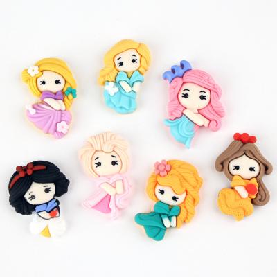 China From Europe Cartoon Figure Princess Shape Flatback Resin Cabochons Enough For DIY Accessories for sale