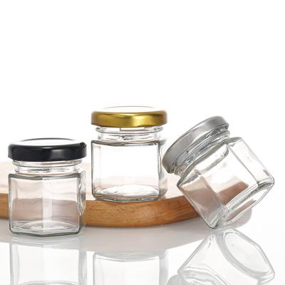 China Food 25ml 35ml 45ml Mini Glass Caviar jar Small Mini Glass Jars With Tin Lids All Purpose Empty Storage Jars for sale