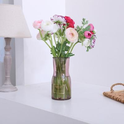 China CLASSIC Colored Hydroponic Vase Art Glass Vase Transparent Glass Home Decoration Living Room Vase for sale