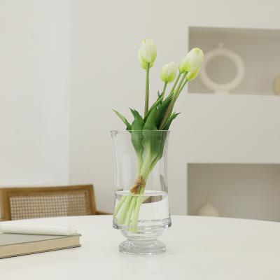 China Modern fresh transparent glass office decoration living room small vase hydroponic vase for sale