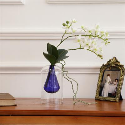 China Modern home simple fresh clear glass vase decoration flower arrangement glass bottle for sale