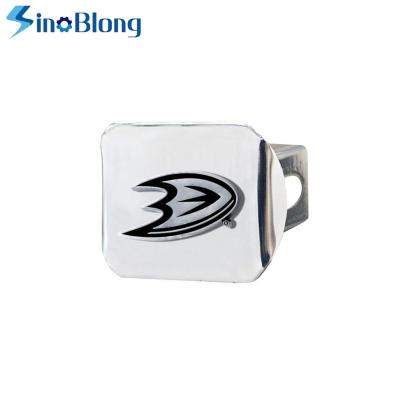 China Car Trailer Cover Q235 Steel Metal Stamping Chrome Trailer Truck Hitch Receiver Cover Black Painting for sale