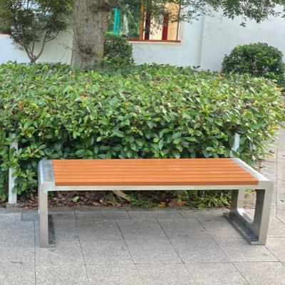 China Modern Outdoor Furniture Metal Factory Waterproof Seating Outside Design Luxury Slats Garden Wooden Park Bench for sale