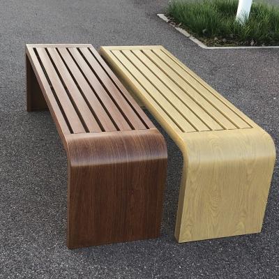 China Factory Modern Waterproof Seating Metal Outside Design Slats Outdoor Luxury Garden Furniture Wooden Park Bench for sale