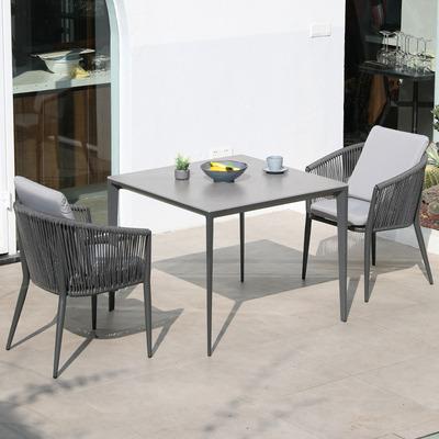 China Modern Comfortable Wholesale Home Around NEW DESIGN 2023 Furniture Garden Set Material Outdoor Dining Table for sale