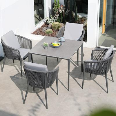 China Modern sales DESIGN factory set comfortablec round furniture material wholesale garden dining outdoor table for sale