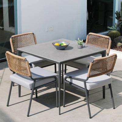 China NEW DESIGN 2023 Modern Set Comfortable Home Around Furniture Hardware Wholesale Garden Dining Outdoor Table for sale