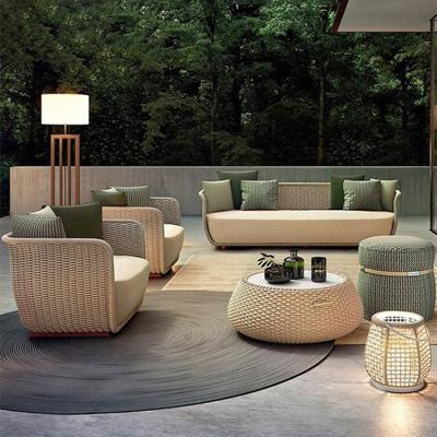 China New Design Factory Sales Wholesale Hot Modern Luxury Modern Hotel Rattan Comfortable Rattan Outdoor Furniture Sofa for sale