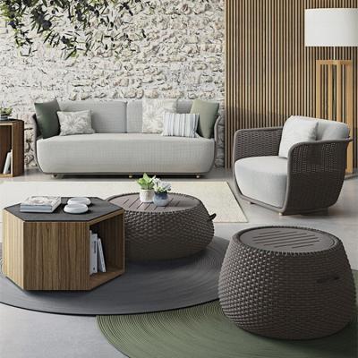 China Factory Wholesale New Design Sales Modern Hot Luxury Modern Hotel Rattan Comfortable Rattan Garden Furniture Outdoor Sofa for sale