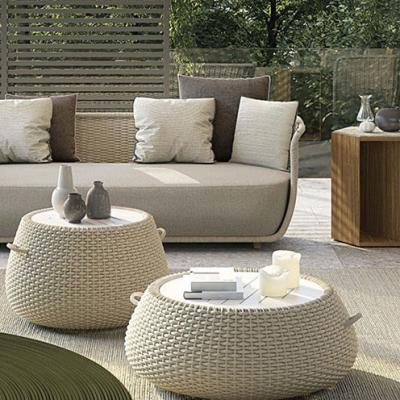 China Factory Sales New Design Hot Luxury Modern Hotel Wholesale Modern Comfortable Rattan Garden Furniture Outdoor Sofa for sale