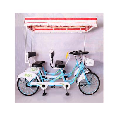 China Factory Wholesale Cheap Steel Suit Fun Factory Wholesale Price Family Guided Tandem Bicycle Cycling for sale