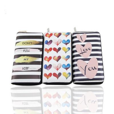 China Hot Wallet TikTok Style Christmas Gift PU Long Waterproof Zipper Wallet Digital Printing Wallet for sale