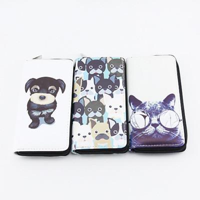 China Waterproof Cute Animal Custom Hot Style Cartoon Wallet Digital Printing Card Anti-theft Bag for sale