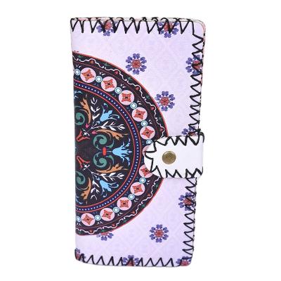 China Raincoat ; anti-oil; big capacity ; portable; Clip Foldable Thin Women's Slim Card Holder Wallet Card Holder Flower Pattern Cartoon Long Purse for sale