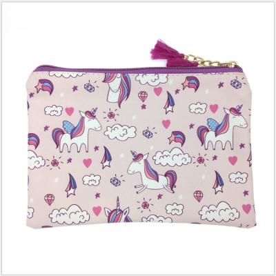 China Raincoat ; anti-oil; big capacity ; foldable; portable purple cosmetic bag jewelry bag canvas private label makeup bag custom unicorn stitch logo for sale