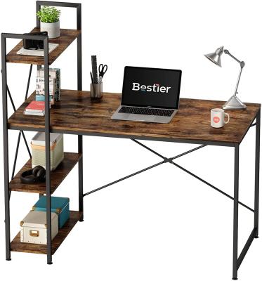 China (Size) 47 Inch Adjustable Home Office Writing Table Computer Desk With Storage Shelves for sale