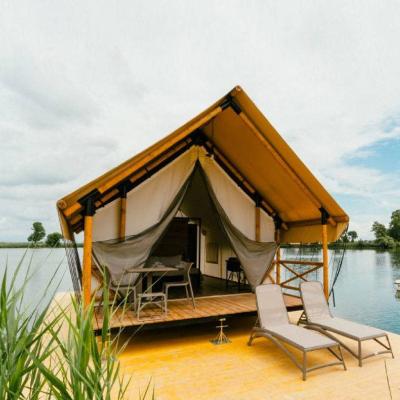 China Waterpoof Prefab Glamping House African Safari Lodge Tent Hotel With Luxury Bathroom for sale