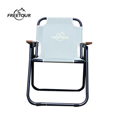 China Modern Beech Wood Armrest Aluminum Chair Folding Outdoor Lightweight Folding Chairs for sale