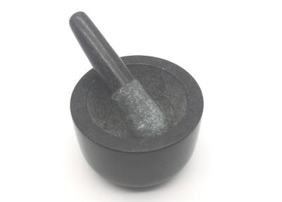 China Healthy Custom Mortar And Pestle 100% Natural Solid Granite Food Safe for sale