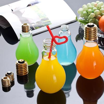 China 100ml 200ml 300ml 400ml 500ml 700ml Bpa Juice Beverage Pet Led Light Bulb Free Drinking Bottle for sale