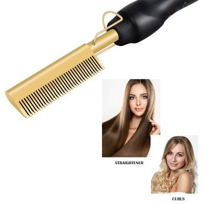 China New Style Nondisposable Straightener Machine Bursh Travel Ceramic Keratin Flat Hair Straightening Heater Hair Iron Hair Straightener Brush for sale