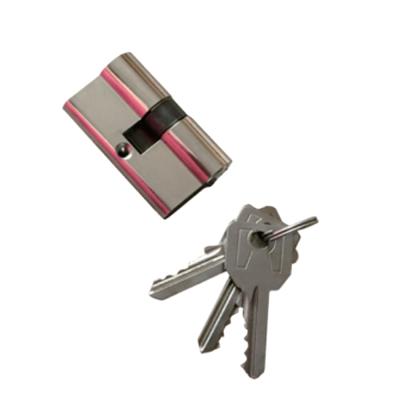 China Construction Door Domus Type 54mm European Mortise Door Lock Cylinder With CP Color for sale