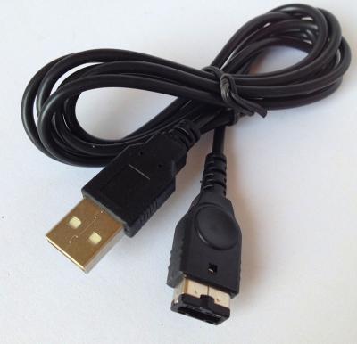 China Schwarze USB Daten-Aufladungskabel der Längen-1.2M, GBA SP-Gebührenkabel zu verkaufen