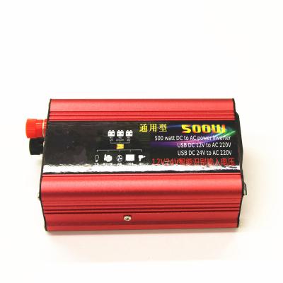 China 500 watt solar power inverter general purpose modified wave inverter for car 166.7*95*55mm for sale