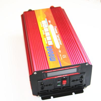 China Off Grid Modified Sine Wave Inverter Solar Inverter 50Hz 60Hz 12V 24V 220V 110V 2000W Red Color With LCD Display 320*160*100mm for sale