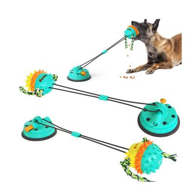 China Fashionable Pet Cat Dog Models Toy Chew Vacuum Suction Cup Rope Ball for sale