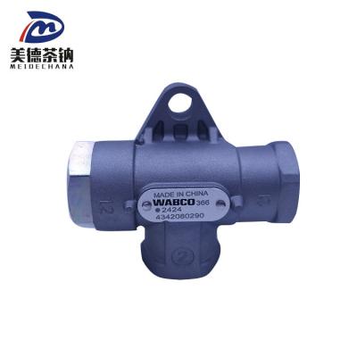 China Original 4342080290 Peças sobressalentes de caminhão válvula de compressão de freio de ar válvula bidirecional para superior à venda