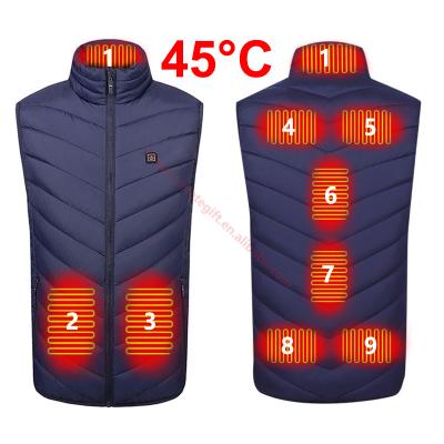 China Anti-Wrinkle Style UK Premium Winter USB Charging Adjustable Flash Heat 2 Heating Power Pack Heated Vest And Coat For Hiking for sale