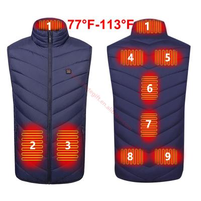 China OEM High Quality Outdoor Warm Waist Smart Waistcoat Anti-wrinkle 5V Fill Heating Wash Heated Vest In Women With Neck Warmer for sale