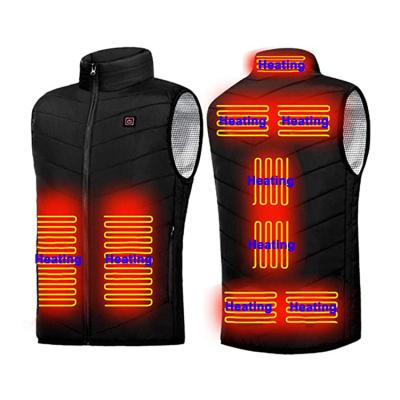 China New 9 Places Anti-Wrinkle Usb Men Women Thermal Jacket Heated Vest Heating Clothing Hunting Vest Winter Heating Shirt for sale