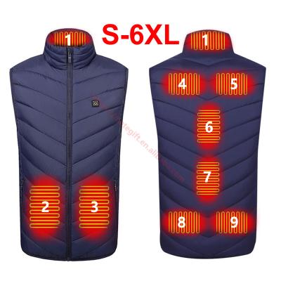 China Anti-Wrinkle Outwear Unisex Heated Padded Vest 5V USB Charging Battery Powered Smart Back 4 Electric Areas Thermo Zones Heating Jacked Vest for sale