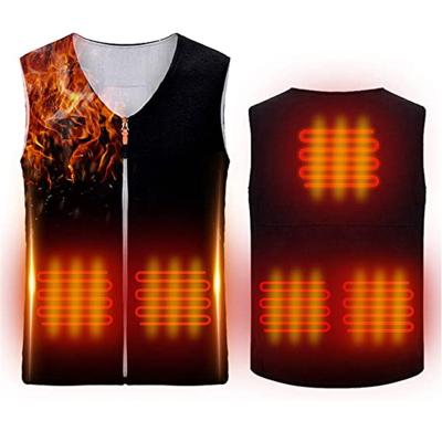 China Anti-Wrinkle Fashion Light Weight V-Neck 3-Level 5 Heating Pads Jacket Vests USB Fill Heated Vest Heated Vest for Men and Women for sale