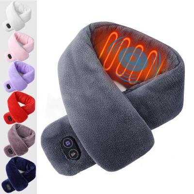 China Smart Winter Electric USB Heating Massager Heater Scarf Neck Wrap Scarfs Smart Electric Rechargeable Shawl Heated Scarf With Pocket for sale