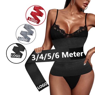 China Antibacterial Bribe Me Up Long Flat Stretch Band Body Shaper Postpartum Belly Bandage Stomach Belt Belly Wrap Waist Trainer for sale