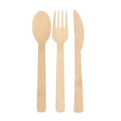 China Disposable 100% Natural Bamboo Disposable Knife Spoon and Fork Set for sale