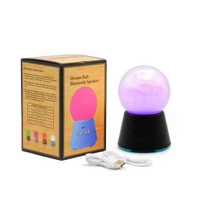 China Best Selling Mini Amazon Dream Crystal Ball Magic Ball With LED Light Colorful Wireless Blue Tooth Speakers for sale