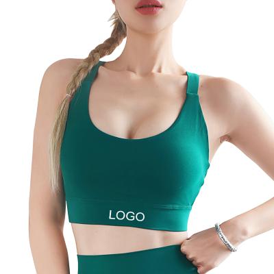 China New Arrival Women's Breathable Sport Bra Women's Yoga Bra Crop Shakeproof Padded Tank Top With Buckle for sale