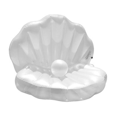 China Floating Sea Shell Hot Sell Swimming Pool Sea Float Inflatable Swim Bed Water Toys Large Size Sea Shell For Adults for sale