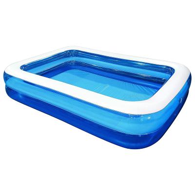 China Water Fun Places Wholesale Inflatable Pool Rings 190*140*45 CM2 Blow Up Plastic Kiddie Pool For Outdoor Garden for sale