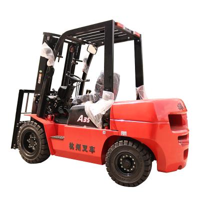 China HANGCHA forklift heavy duty balanced counterweight 3 ton 3.5 ton diesel forklift for sale for sale