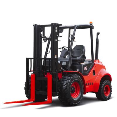 China 2WD 2.5Ton 3Ton 4WD Outdoor Use Off Road Forklift 4x4 All Terrain Rough Terrain Forklift for sale