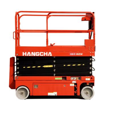 China Hangcha 6-14M Self Propelled Hydraulic Aerial Work Electric Scissor Lift Mobile Scissor Lift for sale