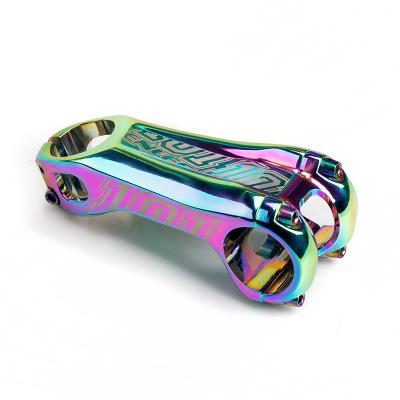 China Custom 31.8X80/90/100MM Degree 31.8X80/90/100MM Road Bike Rainbow Stem OEM Aluminum Alloy Colorful Bicycle Stem for sale