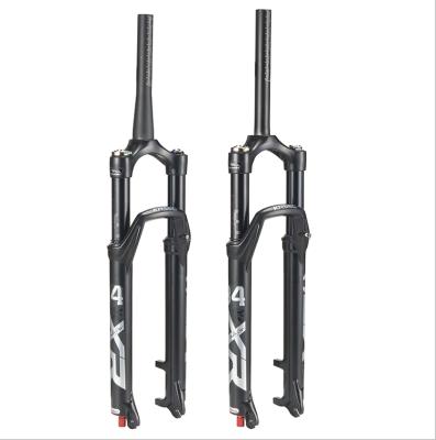 China Mountain Bikes Mountain Bikes 120mm Travel Air Bike Fork 26/27.5/29 Inch Straight Fork Tapered Tube Suspension Fork for sale