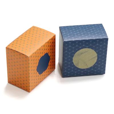 China Recycled Materials OEM Custom Folding 4 Color Print Candle Boxes With Logo for sale