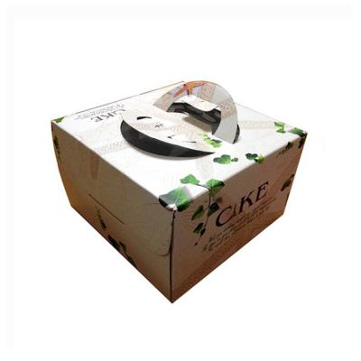 China Recycled Materials Wholesale Customized Printed Cardboard Paper Box Cake Food Cookies Packaging Gift Box With Handle for sale